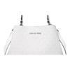 MICHAEL KORS Pratt silver hardware logo print coated canvas shoulder tote small women's white