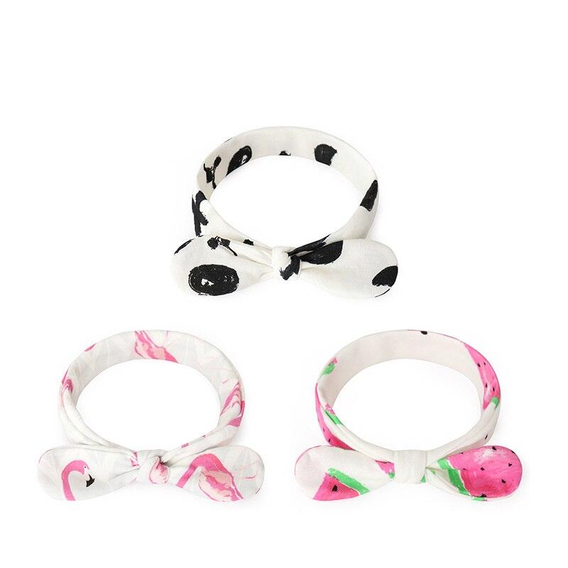 3Pcs Baby Headband Girls Hair Accessories Floral Bowknot Baby Hair Band Cotton Flamingo Infant Headwear Kids Girl Headbands