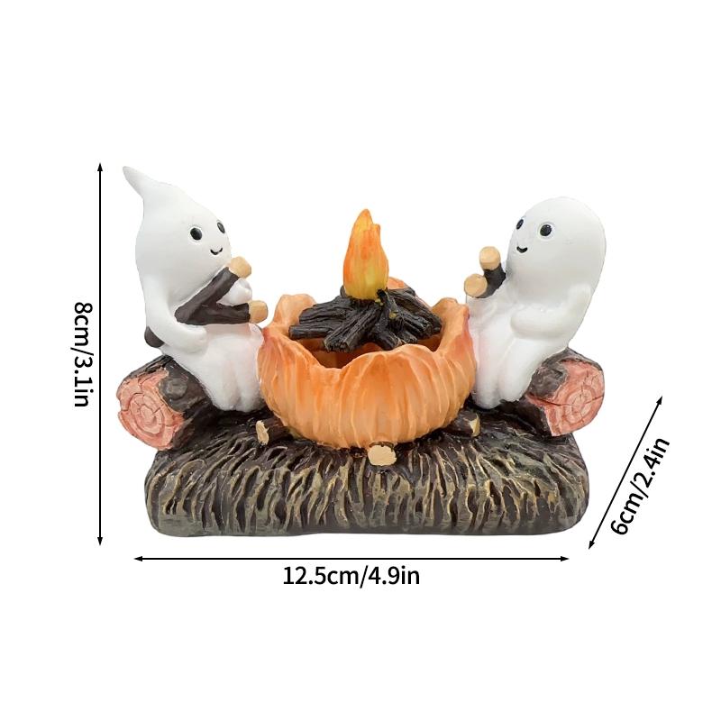 Halloween Figurine Decorations Micro Landscape Ghost Mini Pumpkin Skeleton Ghost Skull Ornament Resin Day Of The Dead Ornaments