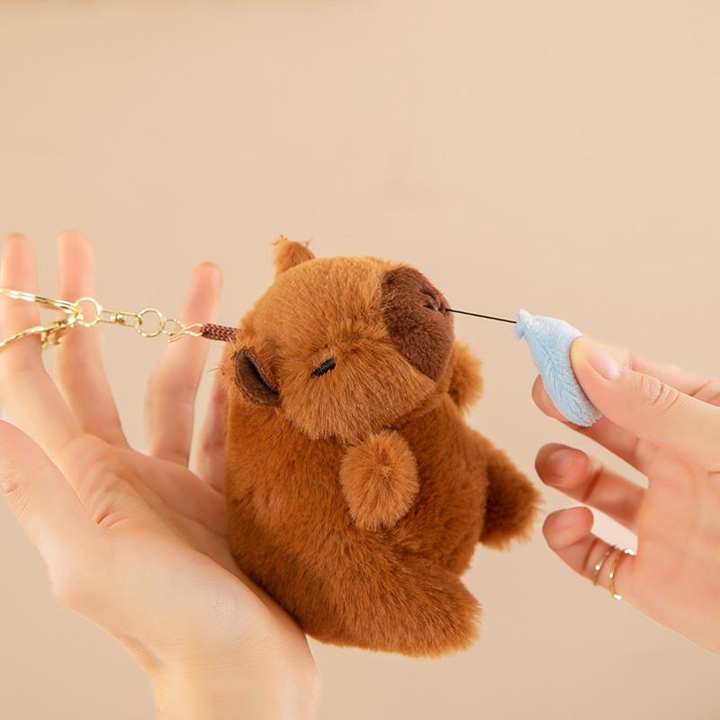 Animal Plush Cartoon Toy Capybara Rabbit Soft Filling Doll Backpack Keychain