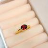Natural Garnet Minimalist 925 Sterling Silver Ring Jewelry, Handmade Gift Ring Jewelry