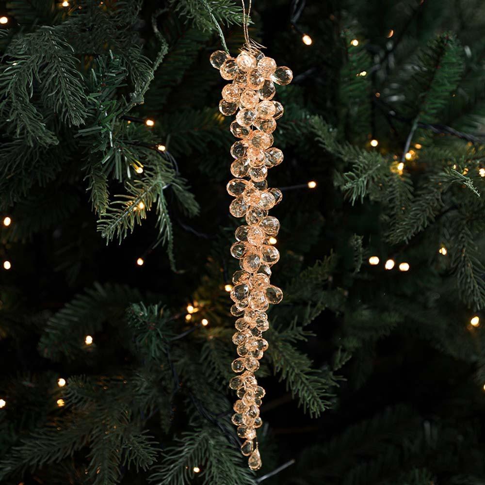 Виноградная Рождественская Подвеска-Сосулька Реалистичное Украшение для Рождественской Елки Блестящие Рождественские Ветки Домашний Декор