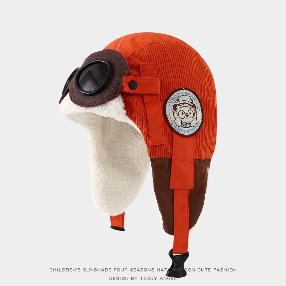 Милая мультяшная детская шапка-пилот, теплая шапка, защищающая от холода, новая шапка с защитой ушей, зимняя