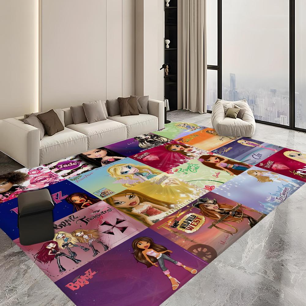 Lovely Bratz cartoon printed Floor Mat Kids Room Bedroom Decoration Balcony Anti-Slip Doormat Living Room Welcome Rug