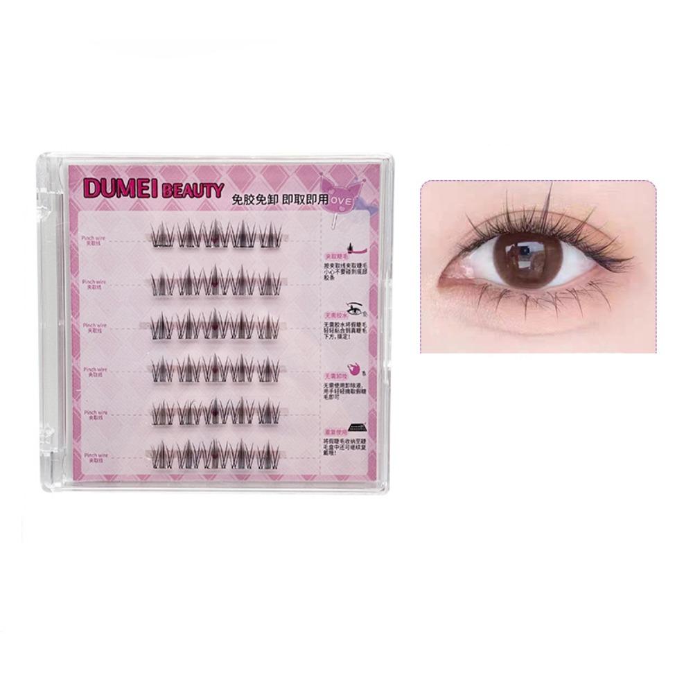 Makeup Adhesive False Eyelashes Sweet False Eyelash Clusters Glue Free Fake Lashes  Grafting Lashes