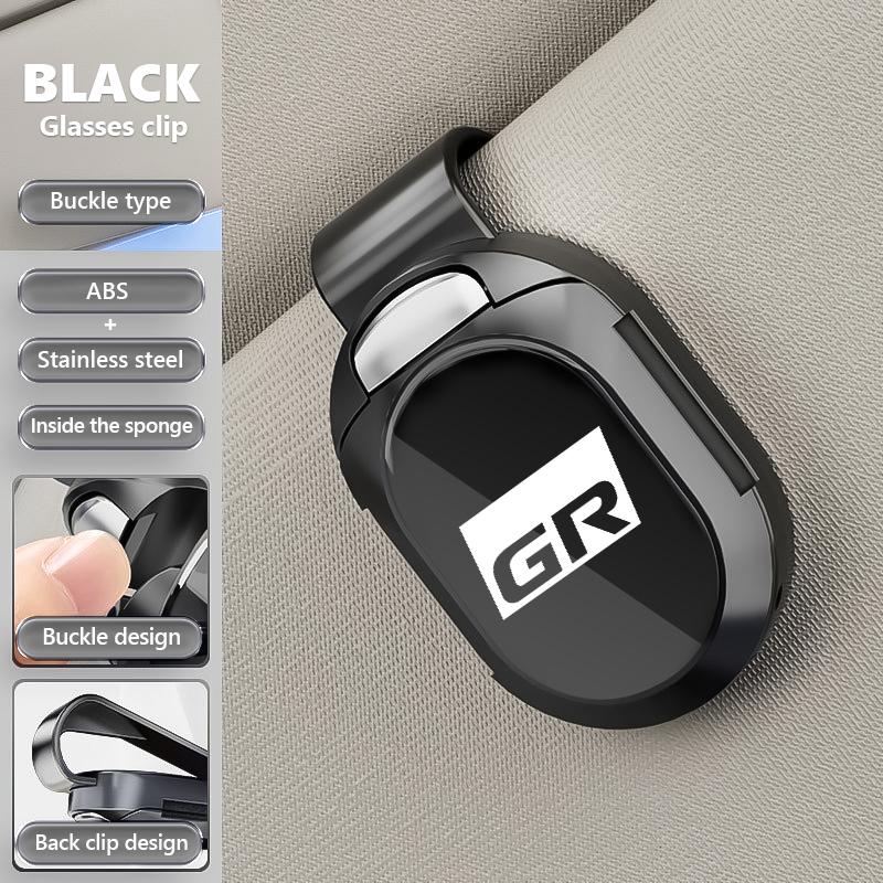 For Toyota Multifunctional card holder Car visor Glasses clip Accessorie GR Yaris Corolla Prius Aqua Vios Mirai Hilux Auris GR