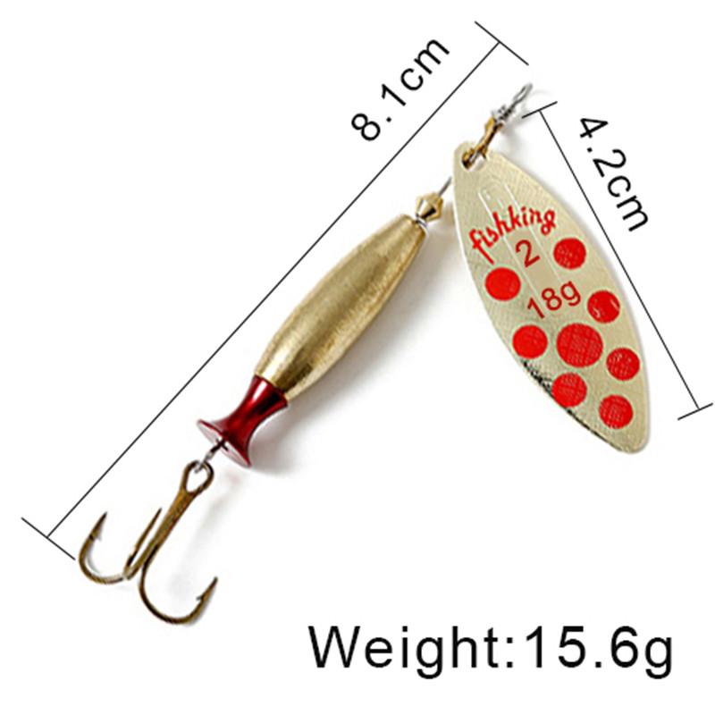 FISH KING Spinner Bait Long Cast 18 г 24 г Ложка Приманки Щука Металлическая рыболовная приманка Окунь Жесткая приманка Con Ganci