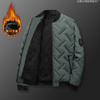 Men's Cotton-padded Jacket Winter Velvet Thickened Thermal Jacket Cotton-padded Jacket Solid Color Stand-up Collar Fashion Cotton-padded Jacket