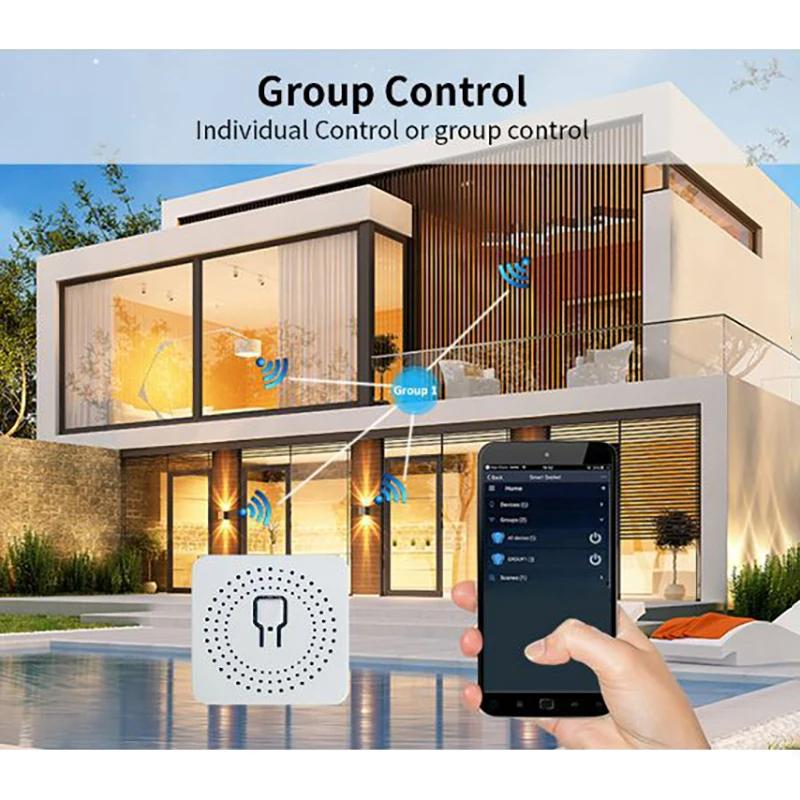 16A 20A WiFi Smart Wireless Switch 2-way Control Mini Smart Breaker APP Control AC100-240V Work With Alexa Google Home Cozylife