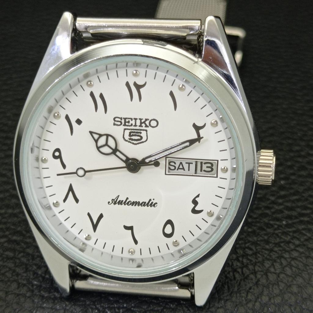ВИНТАЖНЫЕ ОТРЕМОНТИРОВАННЫЕ МУЖСКИЕ АВТОМАТИЧЕСКИЕ ЧАСЫ SEIKO 5 6309A ЯПОНИЯ БЕЛЫЙ ЦВЕТ a441184-4