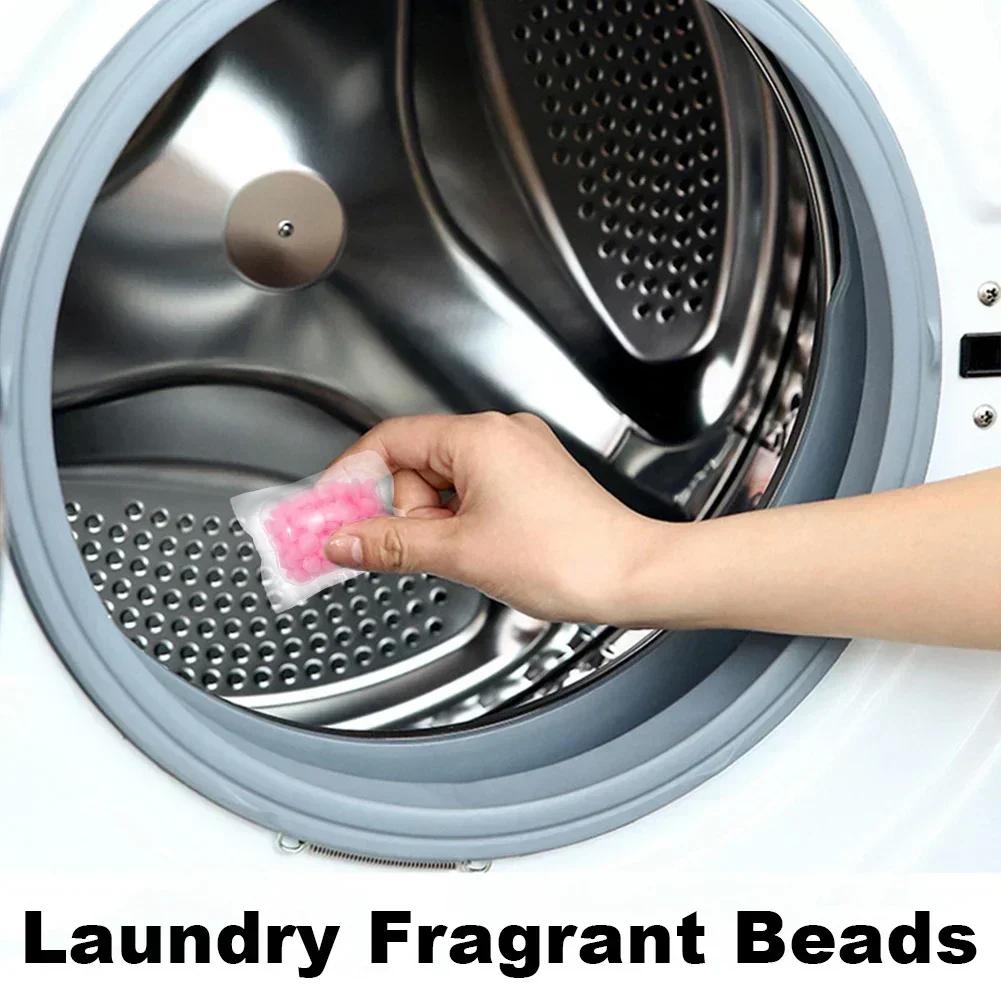 Laundry Diffuser Fragrance Bead 50pcs Scent Booster Bead Water Soluble Softener Household Cleaning Products Clothes Aromatherapy