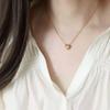 Titanium Steel Heart Zircon Necklace Women Luxury Clavicle Chain