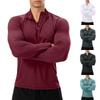 Men's Fitness Sports Quick To Dry Half Zipper Self-Cultivation Pullover Long Sleeves Hoodie