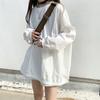 New Autumn Korean Style Loose Large Size Solid Color Thin Long-sleeved Sweatshirt Women's Student Tops for Women
