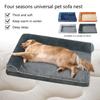 Pet Sofa Bed for Small Dogs with Dual Headrest Egg Crate Foam Dog Washable Cover Couch Bed Non Slip Dog Sleeping Cushion