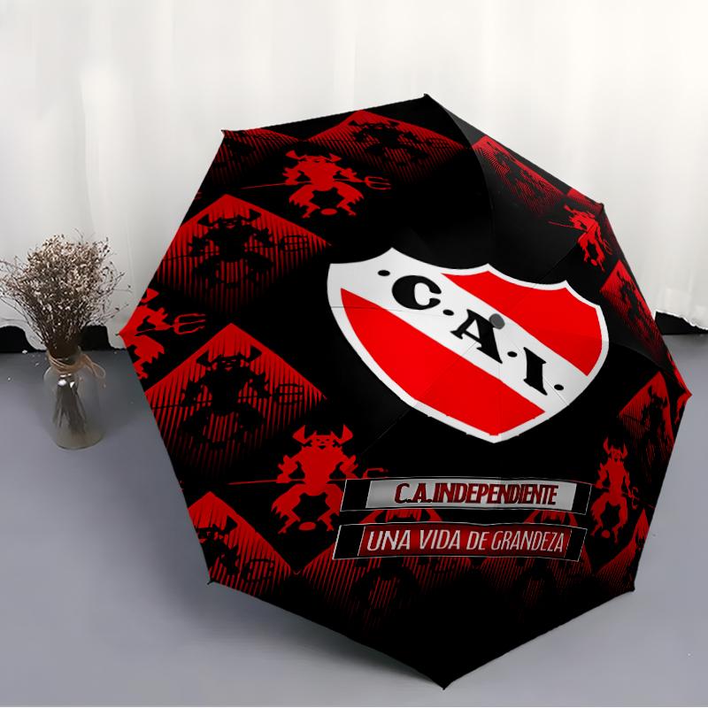Складной зонт с принтом Club Atlético Independiente, для улицы, отдыха и путешествий, прочная ткань зонта, подарок на день рождения и праздник