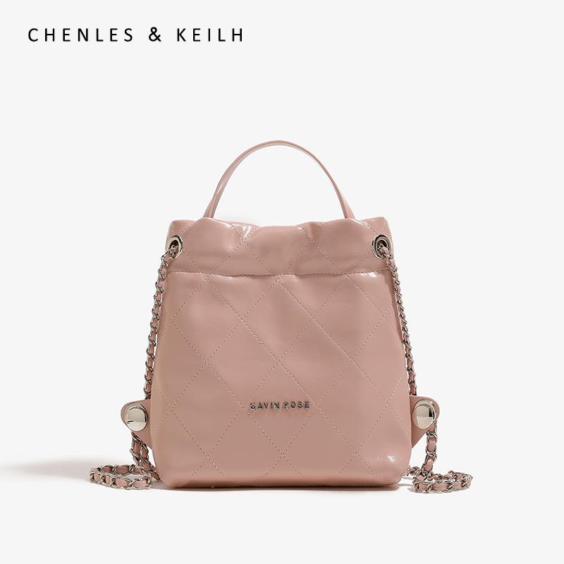 Lingge Chain Bag Backpack Женская новая повседневная модная универсальная маленькая ароматная сумка для мусора