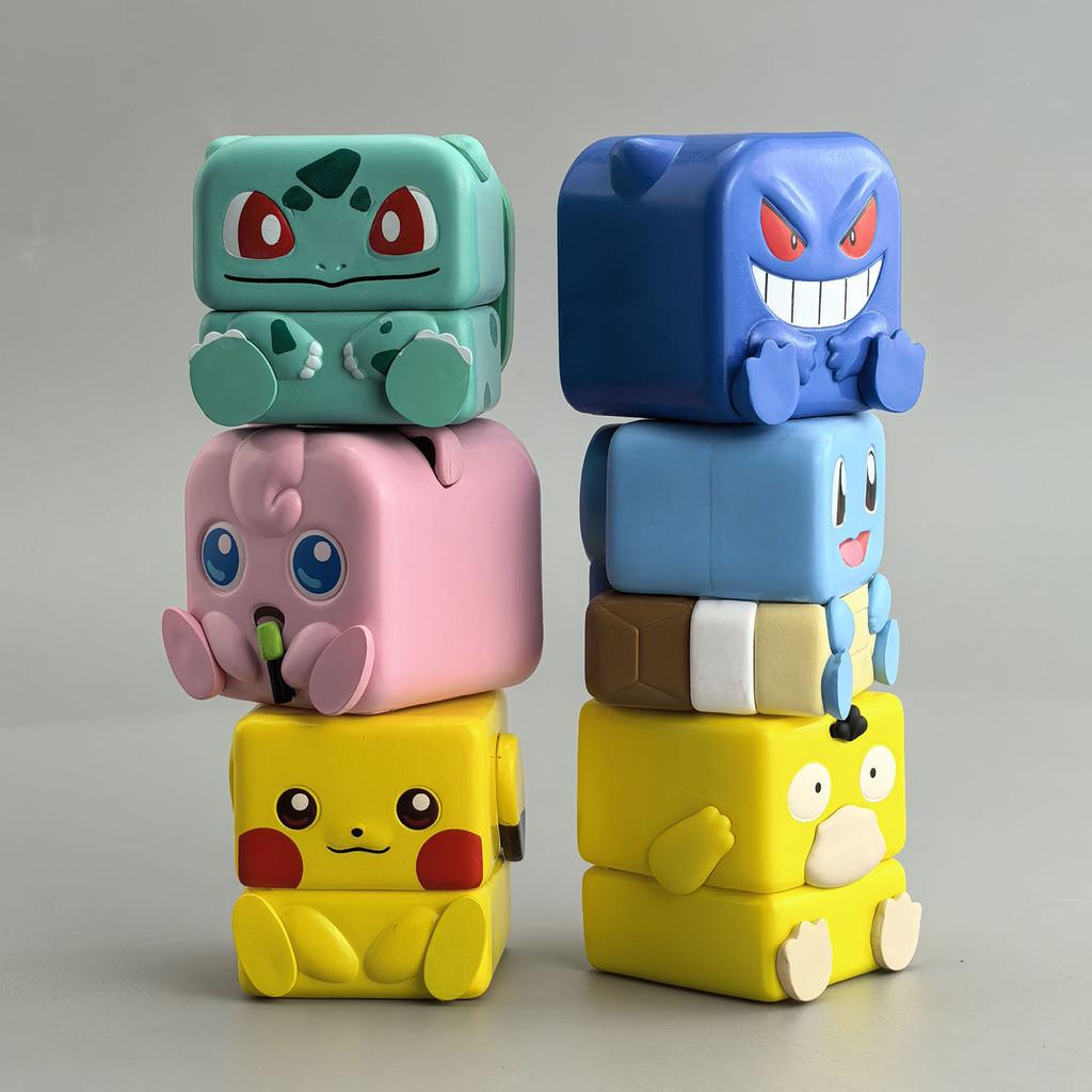 Магнитные фигурки Pokemon из ПВХ, которые можно ставить друг на друга, для снятия стресса, коллекционная игрушка для детей и взрослых