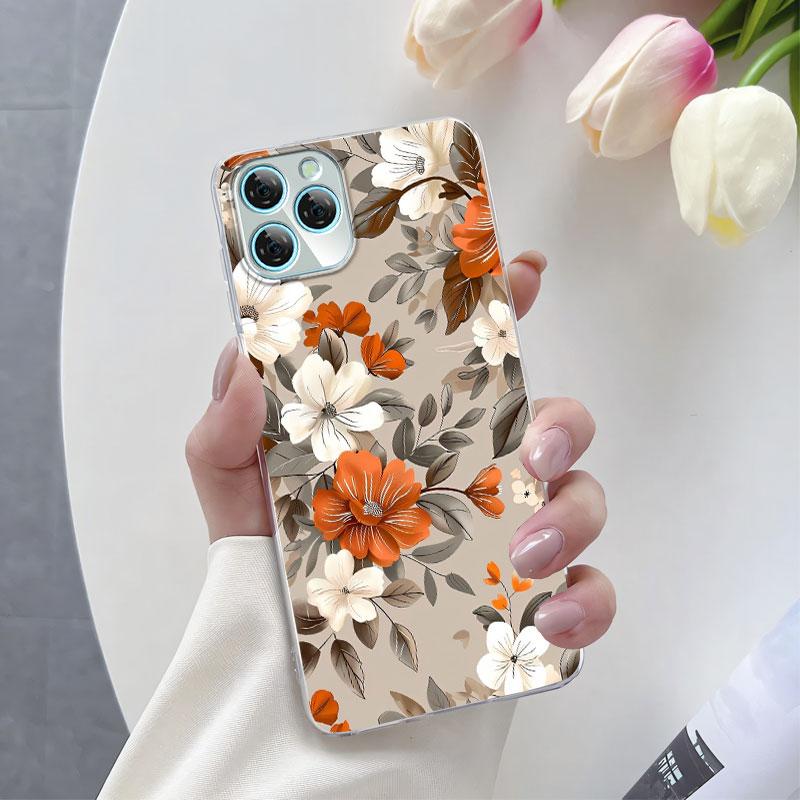 Для Blackview A95 A85 A80S A100 Чехол Роскошный Чехол для Телефона Для Blackview A200 Pro A80 Цветок Прозрачный Мягкий Силикон Защитная Крышка