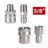 2 шт./комплект из нержавеющей стали 3/8" 1/4" быстроразъемный соединитель и заглушка с резьбой NPT3/8 NPT1/4 наружная внутренняя резьба аксессуары для моек высокого давления