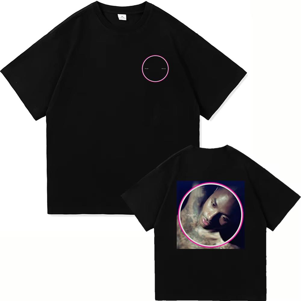 Summer Hot Sale Steve Lacy Portrait Front & Back Print T-Shirt American Retro Hip Hop Oversized Men Women T-shirt Y2K Cotton Gothic Round T-shirt