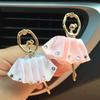 Ballet Girl  Car Outlet  Diamond Mounted Cartoon Perfume Clip  Air Conditioning Vent Perfume Clip