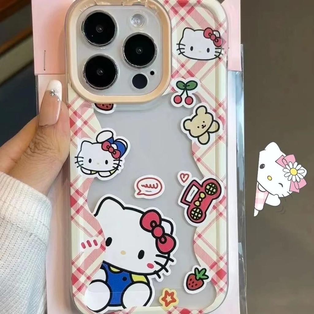 Simple and Transparent Kt Cat Suitable for IPhone16pro Mobile Phone Case Apple 15 Protection Case