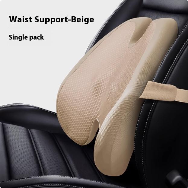 Memory Foam Seat Cushion Waist Back Support Pillow Set Orthopedic Ergonomic Coccyx Relief Hip Lumbar Pad for Office Chair Car