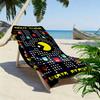 Pacman Print Beach Towel, Large Soft Quick Dry Towel for Beach Camping Swimming
