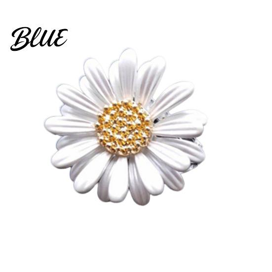 Flower Brooch Women Sparkling Rhinestones Chrysanthemum Shape Lapel Pin Sophisticated