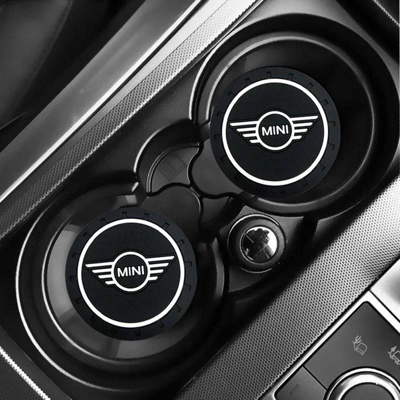 B4 A5 For Bmw Mini 1/2pcs Non-slip Car Water Cup Pad Coaster Rubber Mat Bottle Holder Interior Anti-skid Cup Holder For Mini Coo