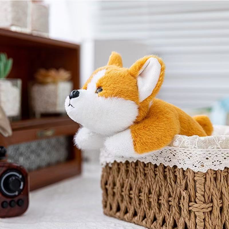 15/22cm Palm Treasure Corgi Doll Simulation Stuffed Plush Toy Hand Doll Cartoon Cute Pillow Funny Child Gift Doll At Home