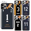 Haikyuu!!Karasuno Team Uniform Phone Case for iPhone 11 12 13 14 Pro Max Mini XR XS SE 2020 7 8 Plus Samsung S21 S22 Shell
