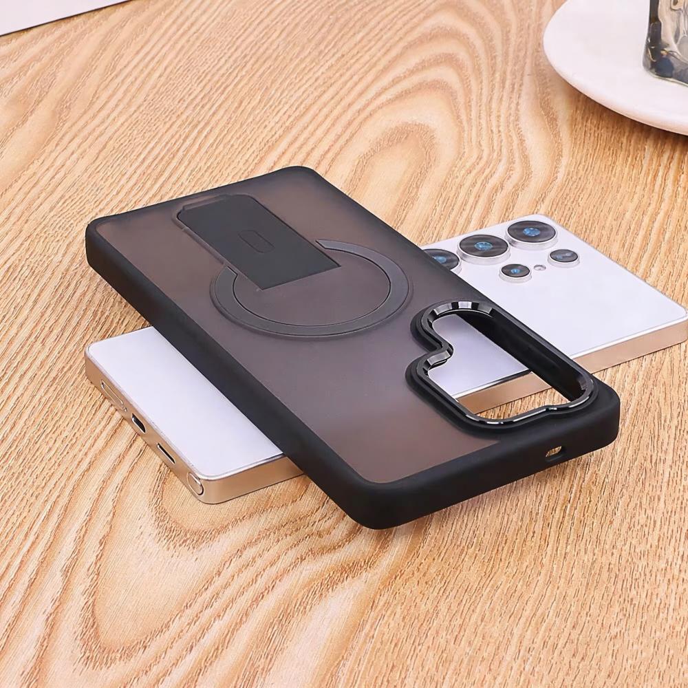 Для Magsafe Складная подставка Держатель Матовый чехол Для Samsung S26 S25 S23 S24 Ultra Plus FE A57 A37 A17 A56 A55 A36 A26 A16 Чехол