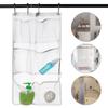 Shower Organizer with Quick Drying Mesh Shower Shower Caddy Hanging Bathroom Curtains Organizer 6 Pockets  To Hold Shampoo, Soap