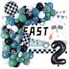 Foil Balloons Balloon Garland Kit Checkered Foil Balloons Second Birthday Decorations Boy
