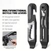 Bike Tire Levers Kit - 14 IN 1 Portable Bike Multitool with Mini Ratchet Wrench, Bike Tire Levers, Cone Wrenches & File Blade for MTB, Road Bicycle