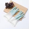 Kitchen Dishwashing Gloves Household Rubber Gloves Women's Waterproof Anti-hook Rubber Durable Gloves Household LM