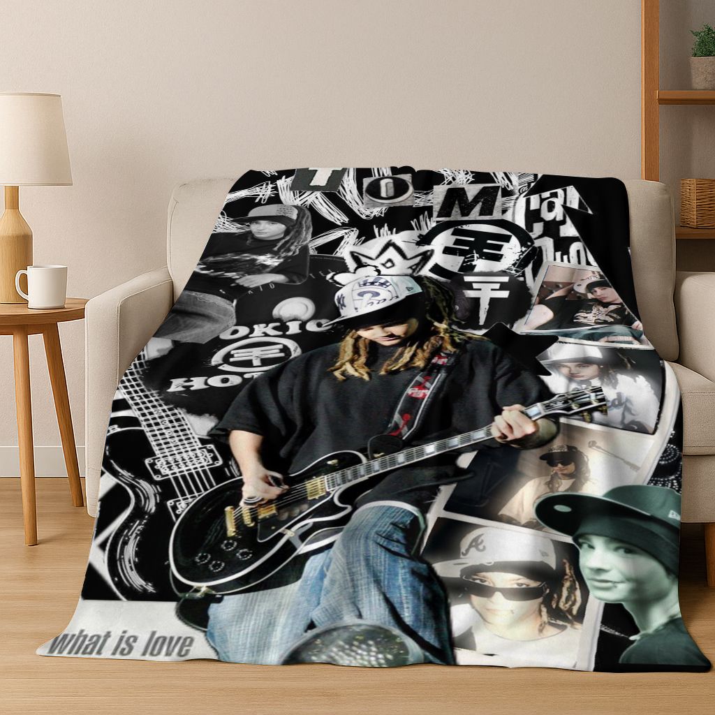 Модное Арт Фланелевое Одеяло Tokio Hotel Билл Том Каулитц, Уютное Мягкое Пледное Одеяло для Дома Спальни Кровати Дивана, Подарок