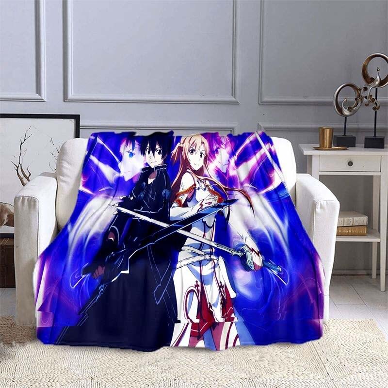 Аниме SAO Sword Art Online аниме современное одеяло Gedruckt Bettdecke Geschenk фланелевые мягкие плюшевые одеяла для дивана-кровати