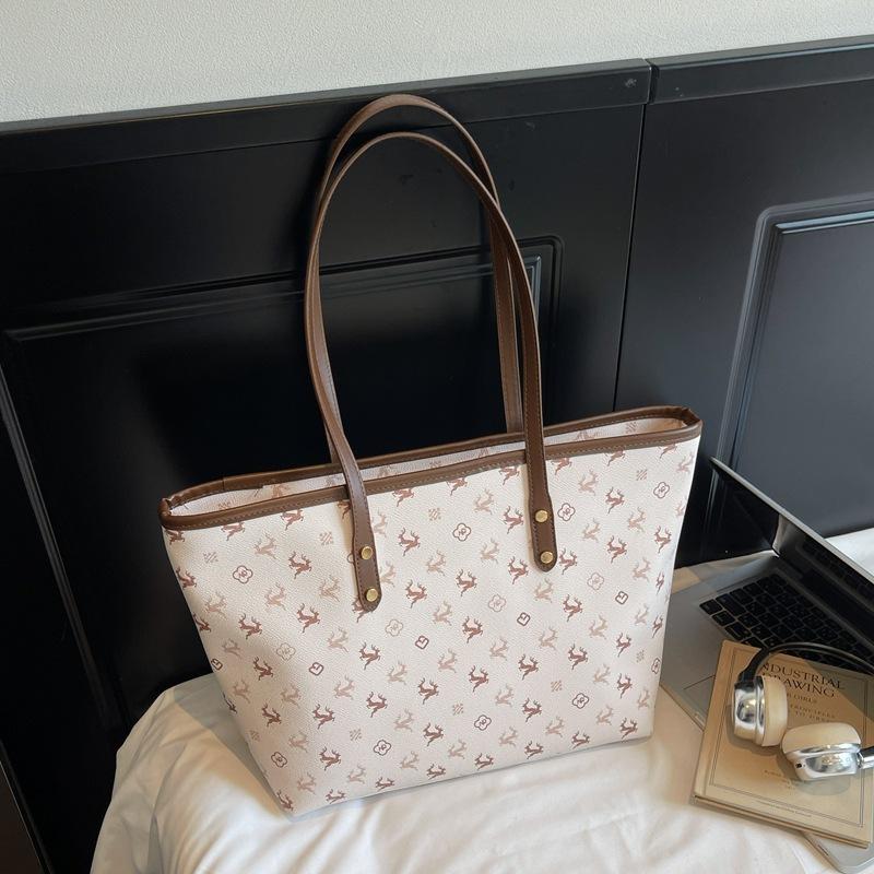 Модная сумка большой вместимости женская 2025 новая универсальная сумка через плечо для поездок на работу, высококлассная сумка-тоут для выхода в свет