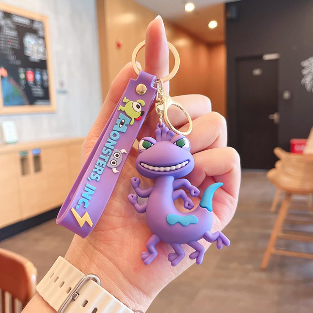 Monsters University Keychain Set, Mike & Sulley PVC Figure Keychain, Pixar Movie Character Key Ring for Bag Backpack Gift