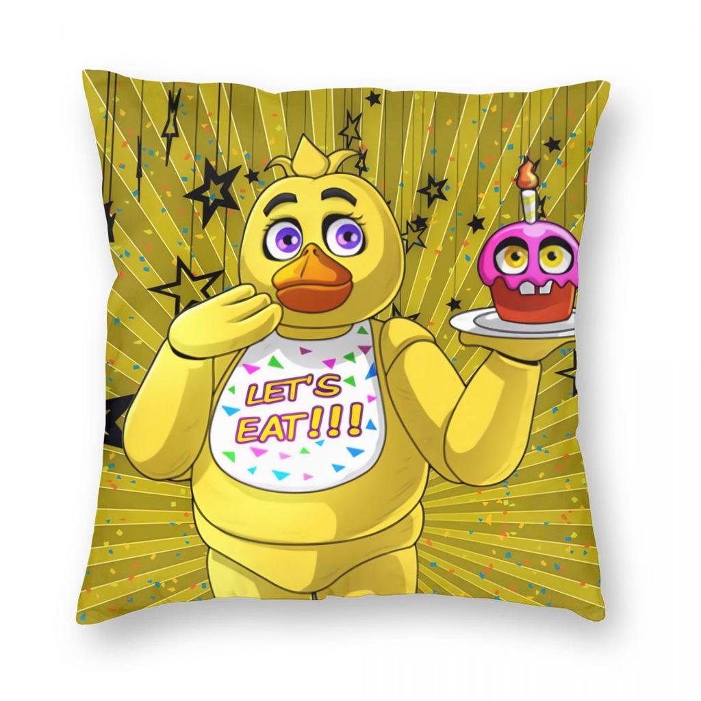 FNAF Подушка с принтом Фредди Мягкая ткань Наволочка для подушки Декор Чехол для декоративной подушки Дом Молния 4040см