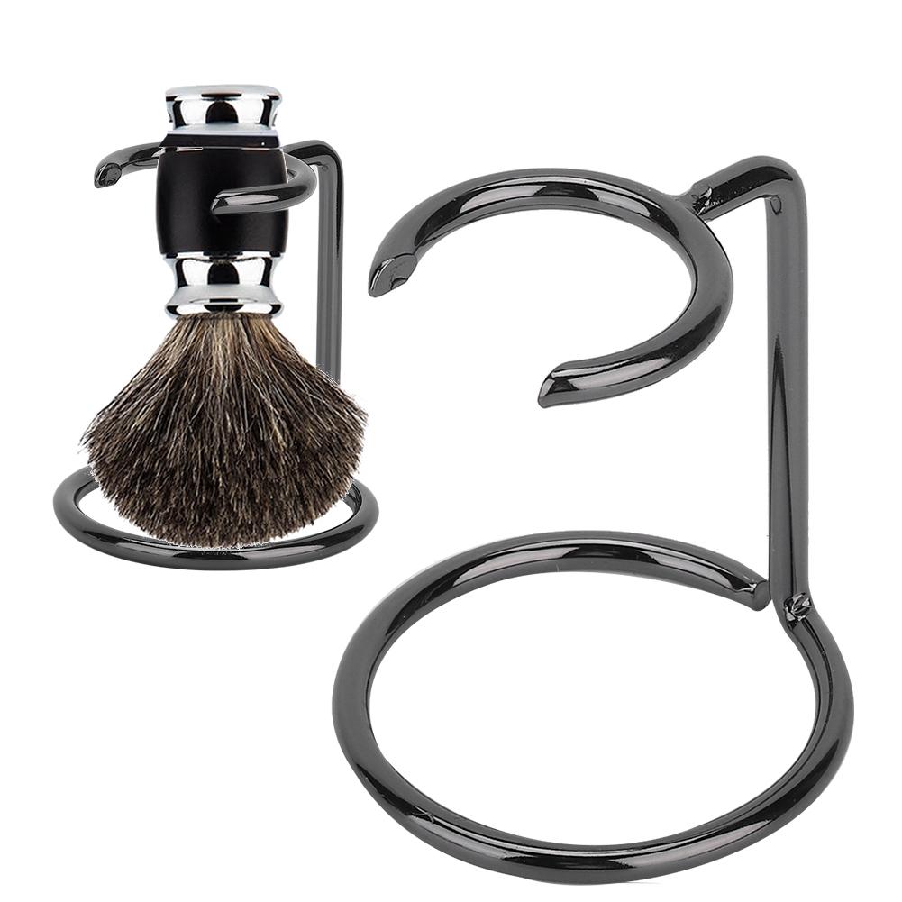 Men Shaving Brush Stand Razor Holder Stainless Steel for Salon Home Travel Use
