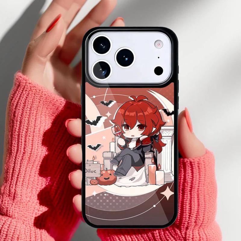 Genshin Impact Chibi Phone Case for iPhone 17 16 15 14 13 Pro Max Back Cover for 12 11 Pro Coque