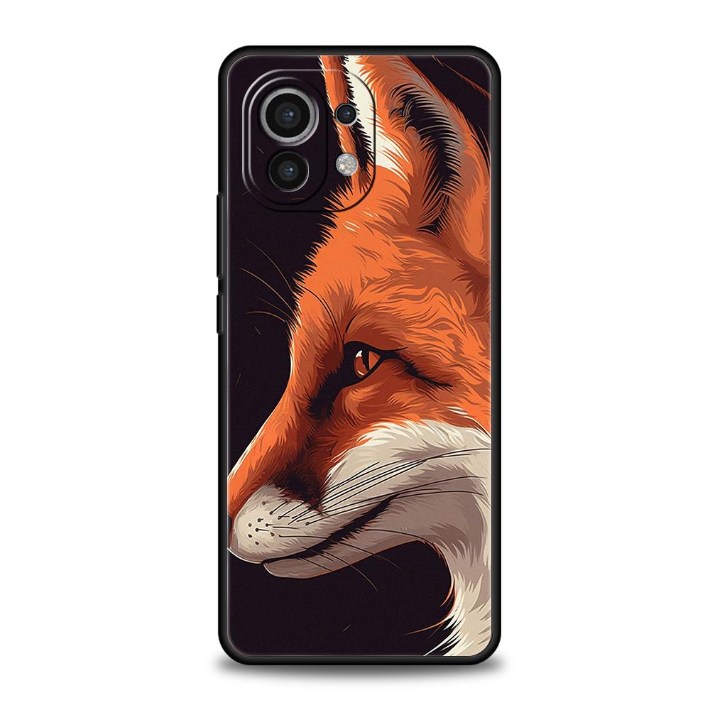 Cute Red Fox Phone Case Cover for Xiaomi Mi 15 14 13 12 11 Ultra 14T 13T 12T 11T 10T Pro Lite 5G Shockproof Soft TPU Capas Bags