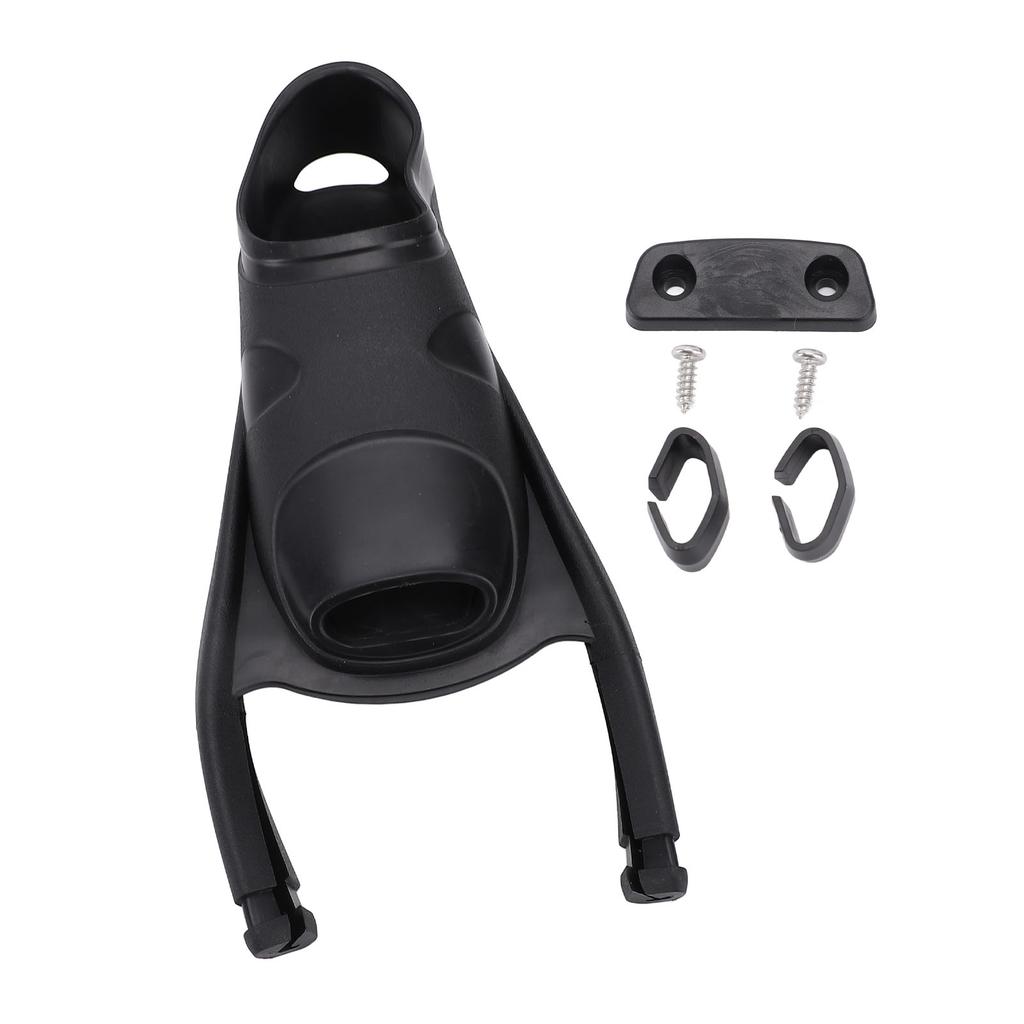 Freediving Fin Foot Pocket TPR Longblade Long Wing Diving Fin Foot Pocket for Swimming Equipment Black S(37 To 38)