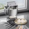 Stable Stainless Steel Knives Holder Large Capacity Cutlery Organizer  Kitchenware
