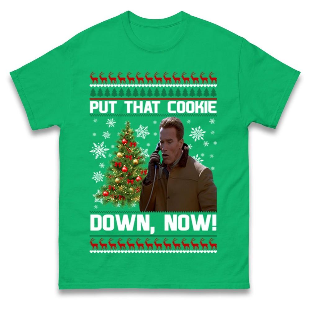 Jingle All The Way Put That Cookie Down Now Christmas T Shirt Xmas Festive Top