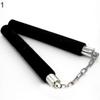 Durable Metal Chain Martial Sponge Nunchaku Show Sticks (color: Black)